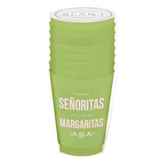The Senorita Marg Frosted Cups-Green