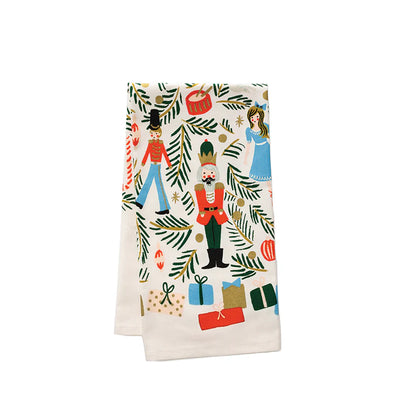 (Rifle Paper Co- Christmas Tea Towel-Ivory