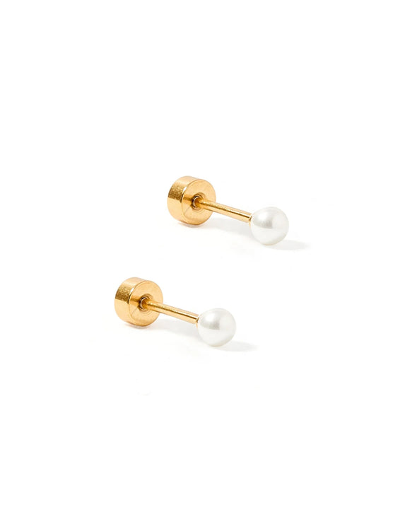The Payton Pearl Earring-White