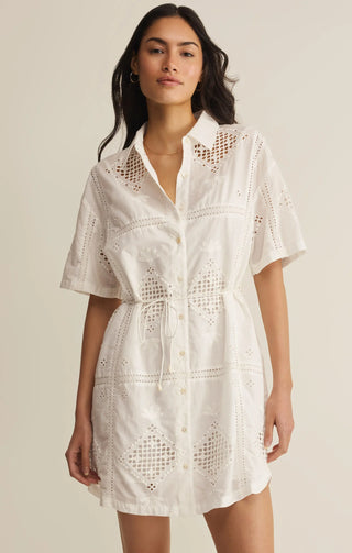 (Z Supply) The Anabel Eyelet Dress-White