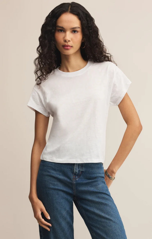 (Z Supply) The Modern Slub Tee-White