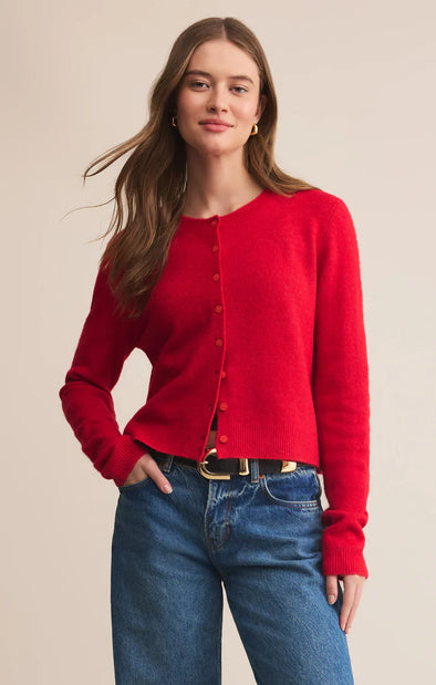 (Z Supply) The Medina Cardigan-Red