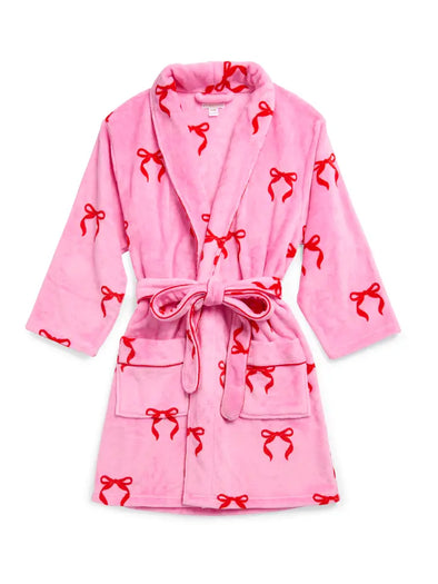 Pink robe with red bows 
