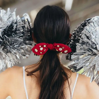 The Texas A&M Bow Scrunchie-Maroon