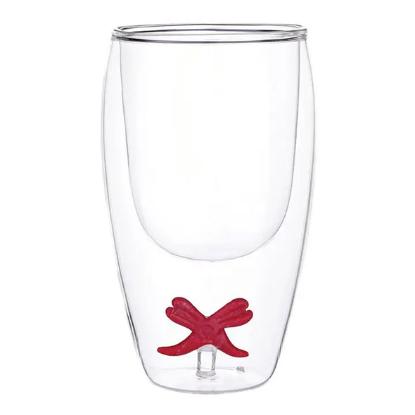 Bow Double walled Cup-Red