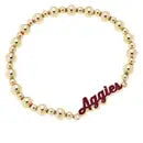 Texas A&M Aggies Autograph Stretch Bracelet-Gold