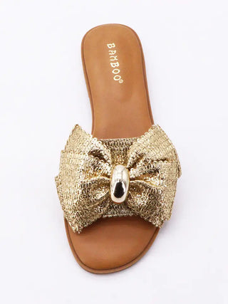 The Vision Bow Sandal-Gold