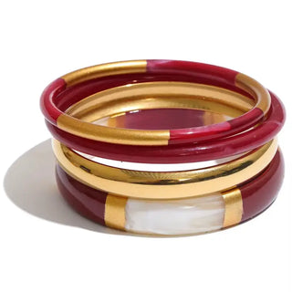 The Socialite Bangle Stack-Red