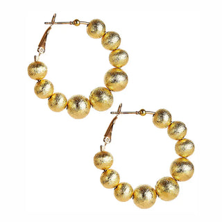 The Georgia Brushed Hoop-Gold