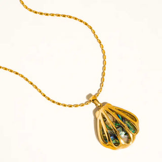 The Cyndee Shell Necklace-18k Gold