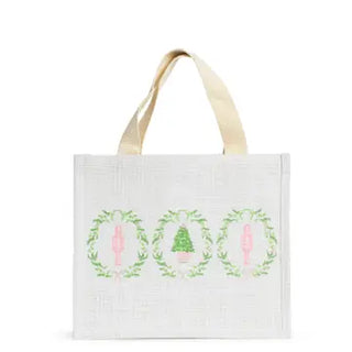 Nutcracker Trellis Gift Tote- White