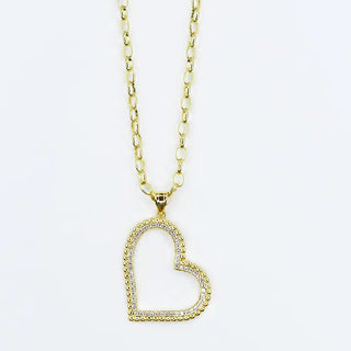 Open Heart Sparkle Pendant Necklace