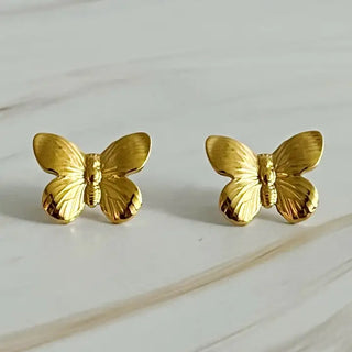 The Butterfly Studs-Gold