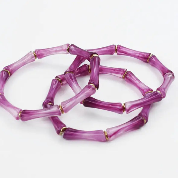Bamboo Luxe Bracelet-Purple