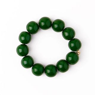The Cece Large Resin Beaded Bracelet-Green