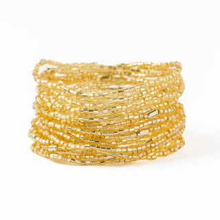 The Chelsea 18 Strand Beaded Bracelet-Gold