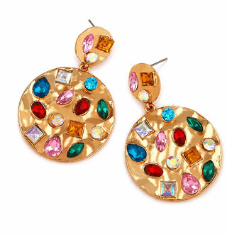 The Cherie Circle Statement Earring-Multi