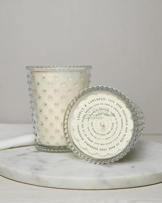 The Hobnail Candles-Creme Fraiche