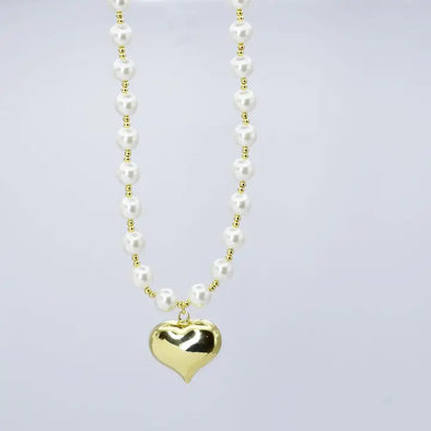 Chunky Puffy Heart Necklace