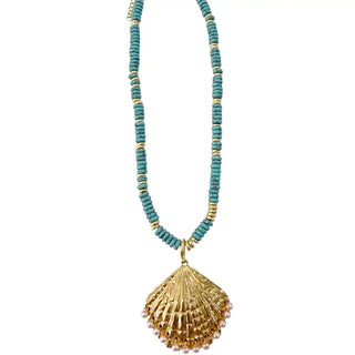 The Sunlee Beaded Shell Necklace