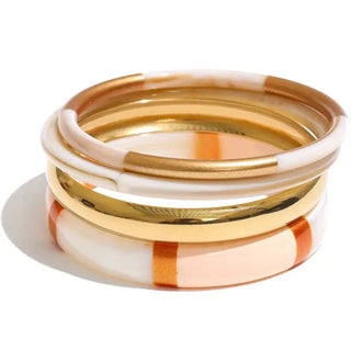 The Socialite Bangle Stack-Beige