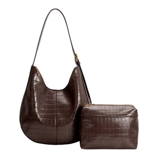 The Stefanie Leather Bag- Chocolate