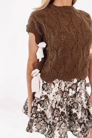 (J.Marie) The Hayes Bow Sweater-Brown