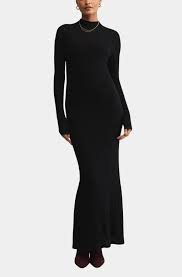 (Z Supply) The Aden Mesh Sweater Dress-Black