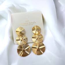 Triple Round Earring