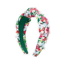 Embellished Slim Knot Headband-Glowing Gardens
