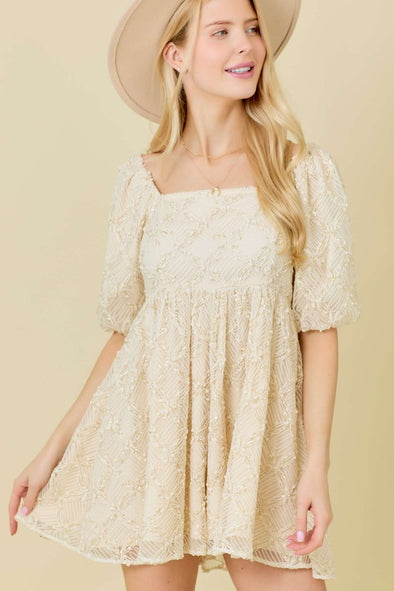 The Tisdale Embroidered Twill Romper-Cream