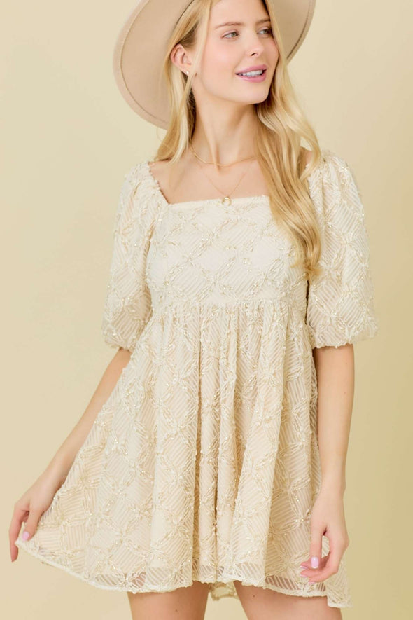 The Tisdale Embroidered Twill Romper-Cream