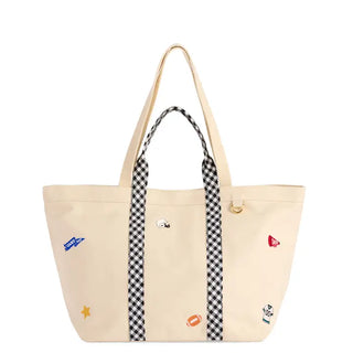 The Gameday Embroidered Tote-Black