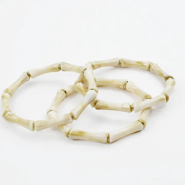 Bamboo Luxe Bracelet-Cream