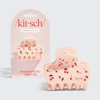 Cherry Print Medium Claw Clip-Pink