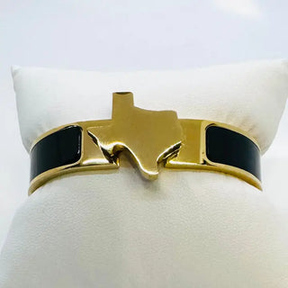 The Texas Map Bangle-Black