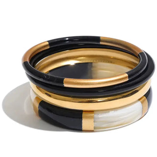 The Socialite Bangle Stack-Black