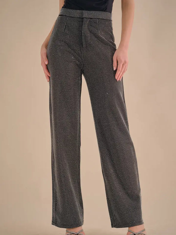 The Ricky Rhinestone Pants-Black