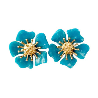 The Torunn Flower Earring-Turquoise