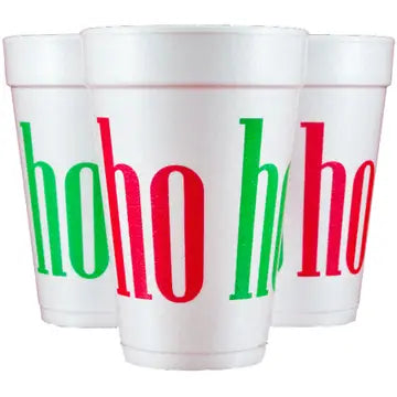 Ho Ho Ho Foam Cups-10 Pack