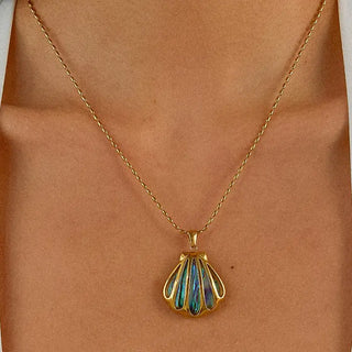 The Cyndee Shell Necklace-18k Gold