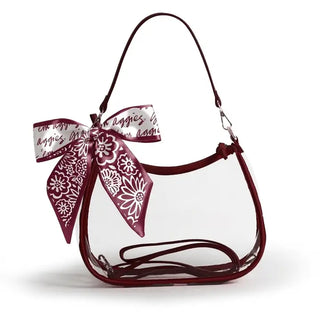 The Sara Clear Bag with Scarf-A&M