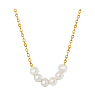 The Ada Beaded Necklace-Pearl