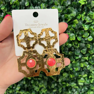 The Stacey Bubble Earring-Coral