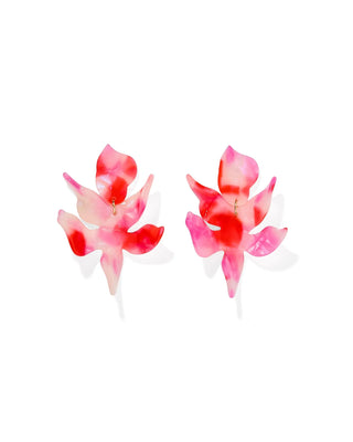 The Flora Statement Earring-Pink Flamingo