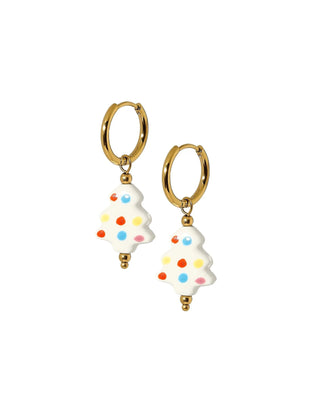 The Huggie Charm Earring-Christmas Tree