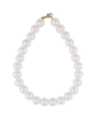 The Iris Large Beaded Necklace-Pearl