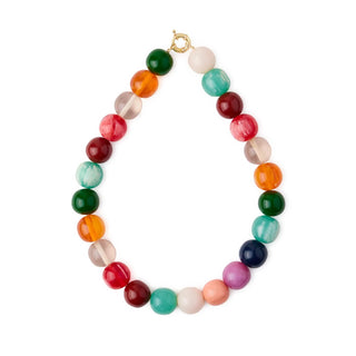 The Iris Large Resin Beaded Necklace-Multi