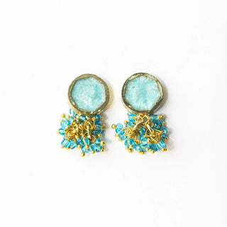 The Kimberly Enamel Earring-Turquoise