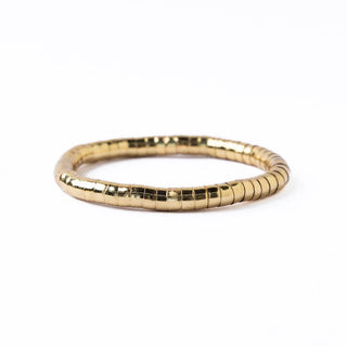 The Lucille Round Stretch Bracelet-Gold